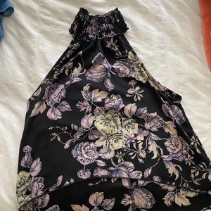 Floral high neck blouse